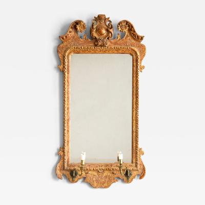 18th c George II Gilt wood mirror