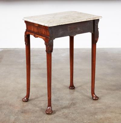 18th c Irish Marble Top Side Table