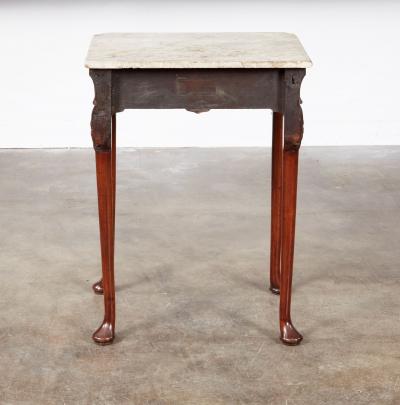 18th c Irish Marble Top Side Table