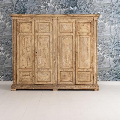 18th c Italian Housekeepers Cupboard in Original Paint