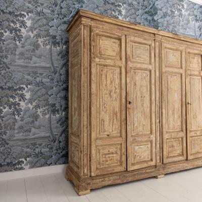 18th c Italian Housekeepers Cupboard in Original Paint