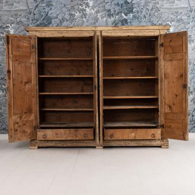 18th c Italian Housekeepers Cupboard in Original Paint