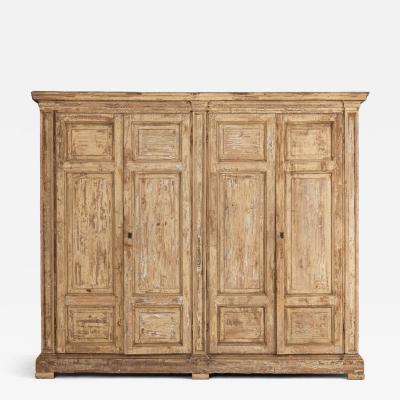 18th c Italian Housekeepers Cupboard in Original Paint