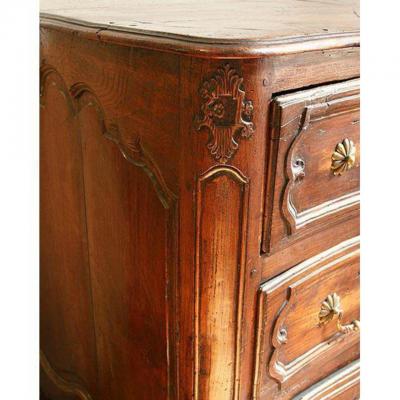 18th c Louis XV Walnut Commode