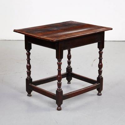 18th c Oak Stretcher Base Rectangular Table