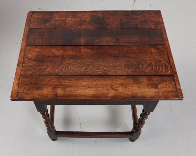 18th c Oak Stretcher Base Rectangular Table