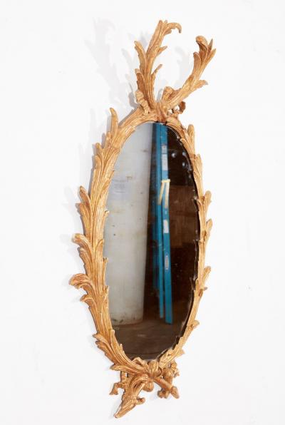 18th c Oval Giltwood Mirror