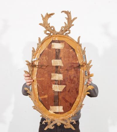 18th c Oval Giltwood Mirror