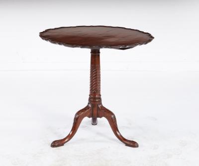 18th c Piecrust Tripod Tea Table