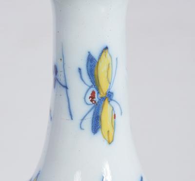 18th c Polychrome Delft Vase now as Table Lamp