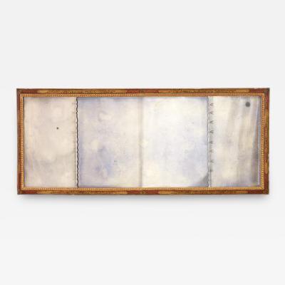 18th c Queen Anne Cushion Molded Chinoiserie Overmantel Mirror