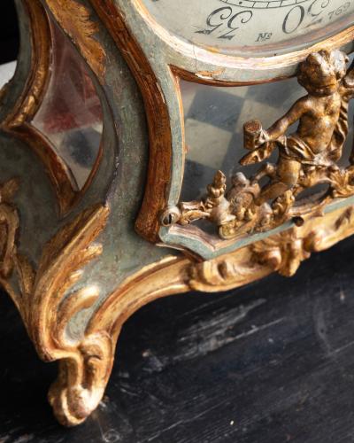 18th c Rococo Table Clock