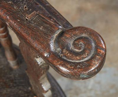 18th c Rustic Alpine Chalet Armchair
