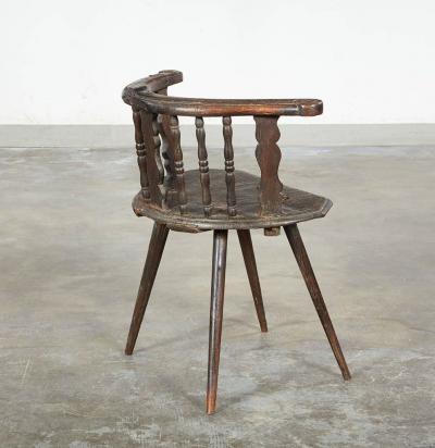 18th c Rustic Alpine Chalet Armchair