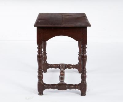 18th c Stretcher Base Oak Table