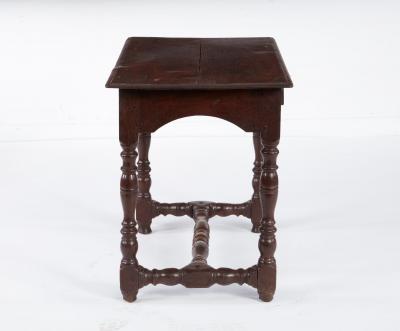 18th c Stretcher Base Oak Table