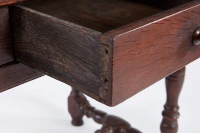 18th c Stretcher Base Oak Table