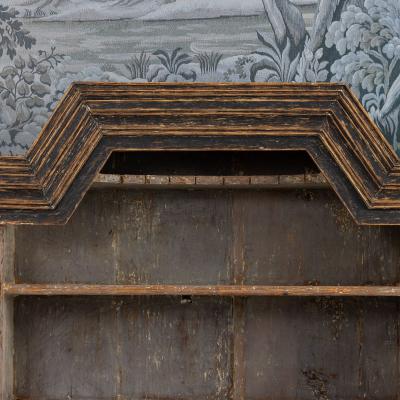 18th c Swedish Baroque Period Cabinet in Original Paint with Bear Paw Feet