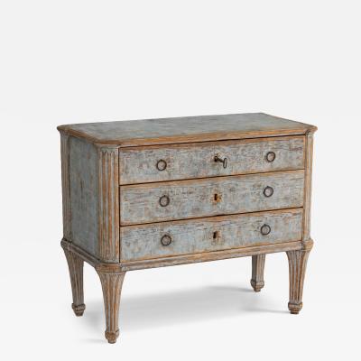 18th c Swedish Gustavian Commode in Original Paint Georg Haupt