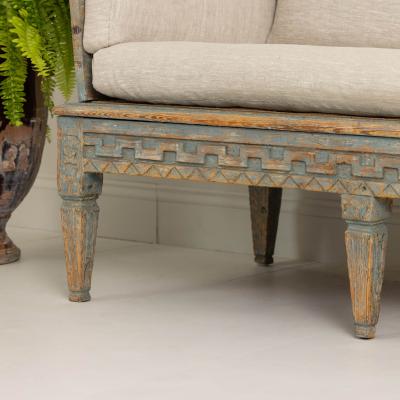 18th c Swedish Gustavian Period Painted Sofa Tr gsoffa