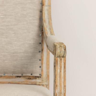 18th c Swedish Gustavian Period Sofa in Original Paint By Johan Lindgren