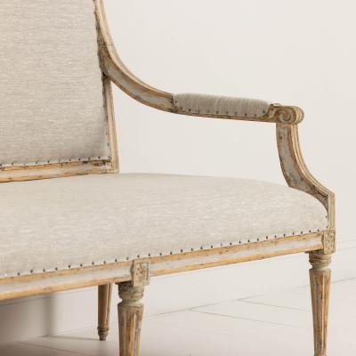 18th c Swedish Gustavian Period Sofa in Original Paint By Johan Lindgren