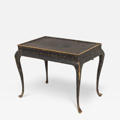 18th c Swedish Rococo Period Painted Tea Table
