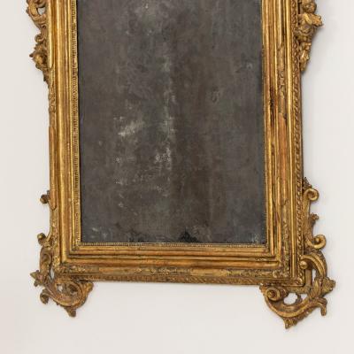 18th c Venetian Baroque Mirror in Original Giltwood with Original Mirror Plates