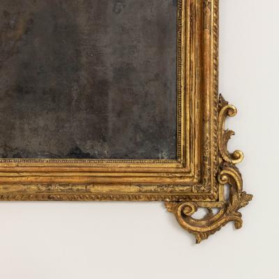 18th c Venetian Baroque Mirror in Original Giltwood with Original Mirror Plates
