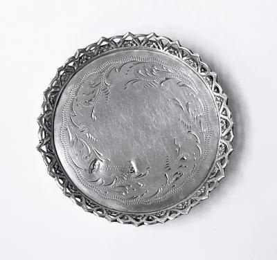 18th century Continental Silver Coaster C 1780