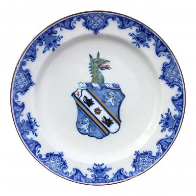 18th century Dutch Delft Dragon Plates