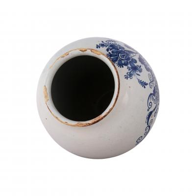 18th century Dutch Delft Jar Inscribed Rose scent