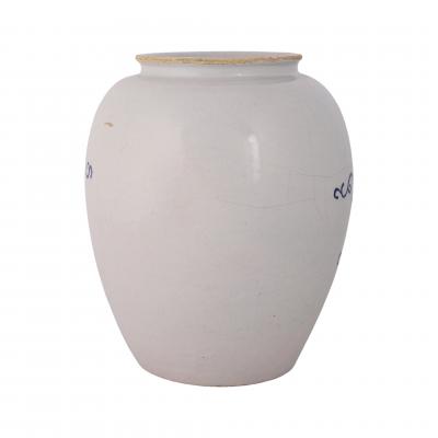 18th century Dutch Delft Jar Inscribed Stokvis