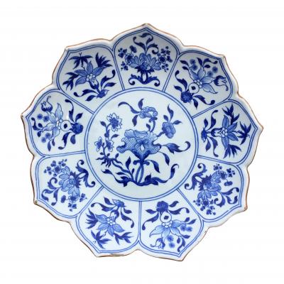 18th century Dutch Delft Lotus Plates