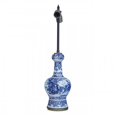 18th century Dutch Delft lamp