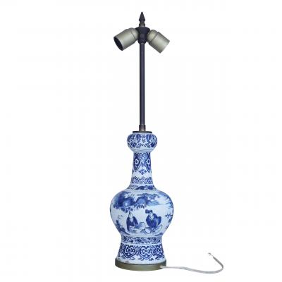18th century Dutch Delft lamp