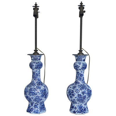 18th century Dutch Delft lamps