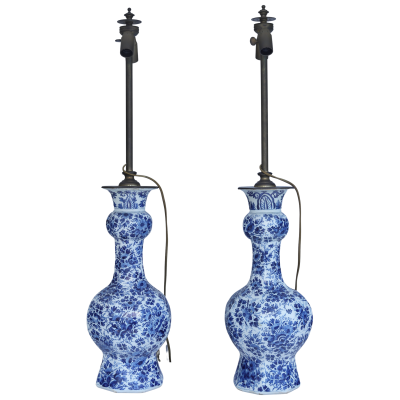 18th century Dutch Delft lamps