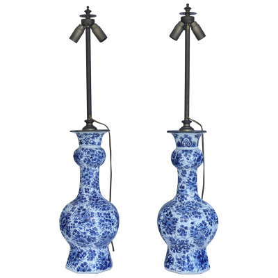 18th century Dutch Delft lamps