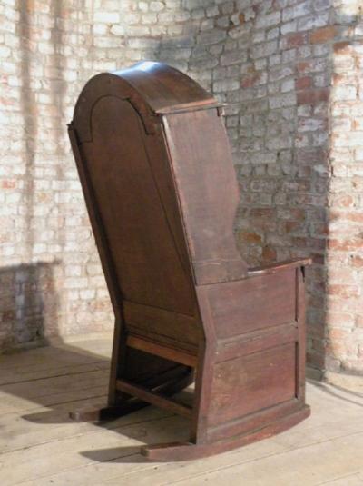 18th century English Oak Porter or Rocking Chair