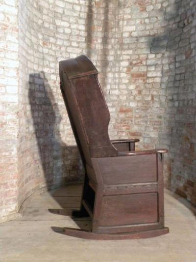 18th century English Oak Porter or Rocking Chair