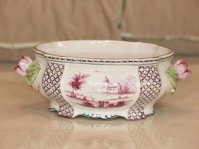 18th century Porcelain Tureen with Clamecy Markings
