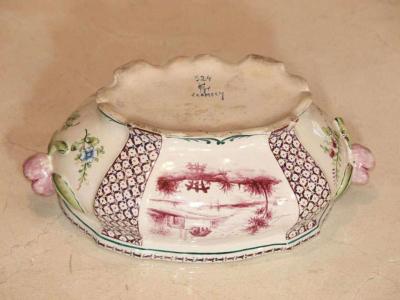 18th century Porcelain Tureen with Clamecy Markings