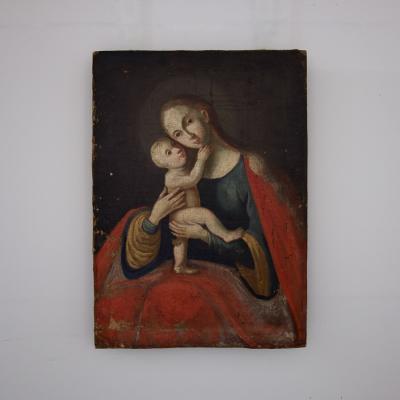 18th century painting of Madonna and Child