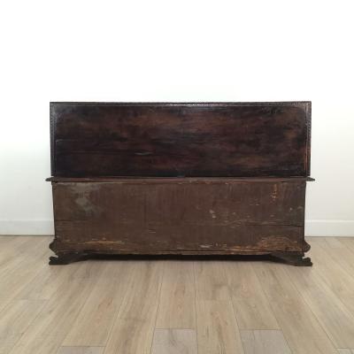 18th or 17th Century Italian Walnut Dowry Chest or Cassone