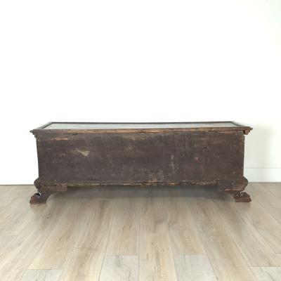18th or 17th Century Italian Walnut Dowry Chest or Cassone