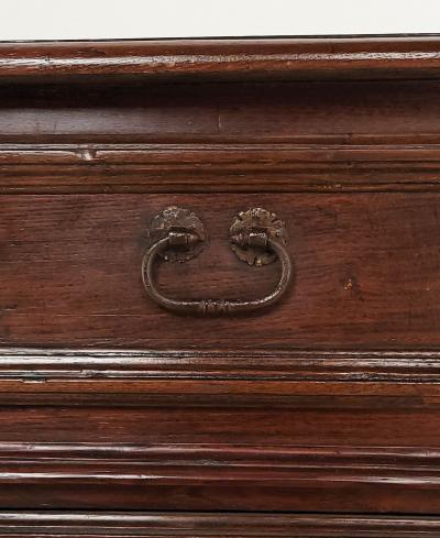 18th or 19th Century Spanish Baroque Chest in Oak or Elm circa 1800