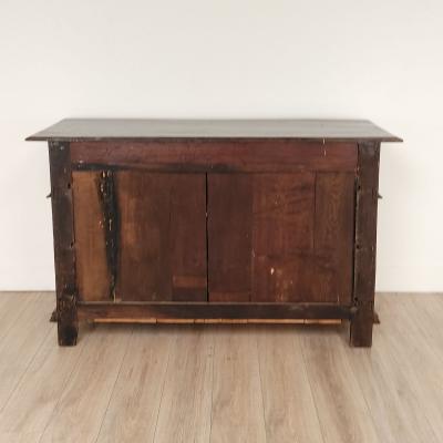18th or 19th Century Spanish Baroque Chest in Oak or Elm circa 1800