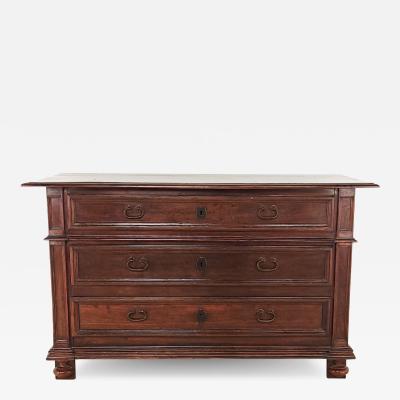 18th or 19th Century Spanish Baroque Chest in Oak or Elm circa 1800