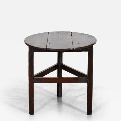 18thC English Oak Cricket Table